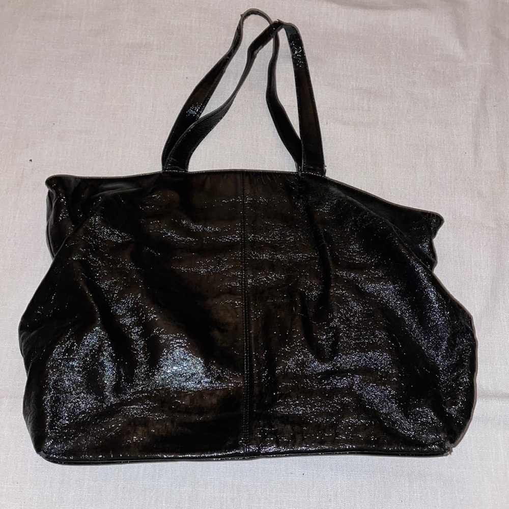 HOBO international Patent Leather Big Tote Bag.